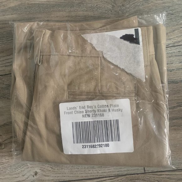 NWT LANDS' END UNIFORM BOYS COTTON CHINO SHORTS KHAKI 8H, 20 & BOY'S/MENS 31 - Picture 10 of 12